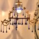 Dark Blue Glass Chandelier Drop Ornaments - Christmas Tree Ornaments - Set of 20